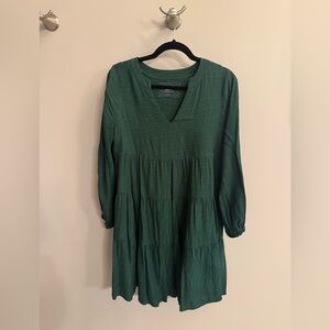 Anthropologie Forest Green Tiered Tunic